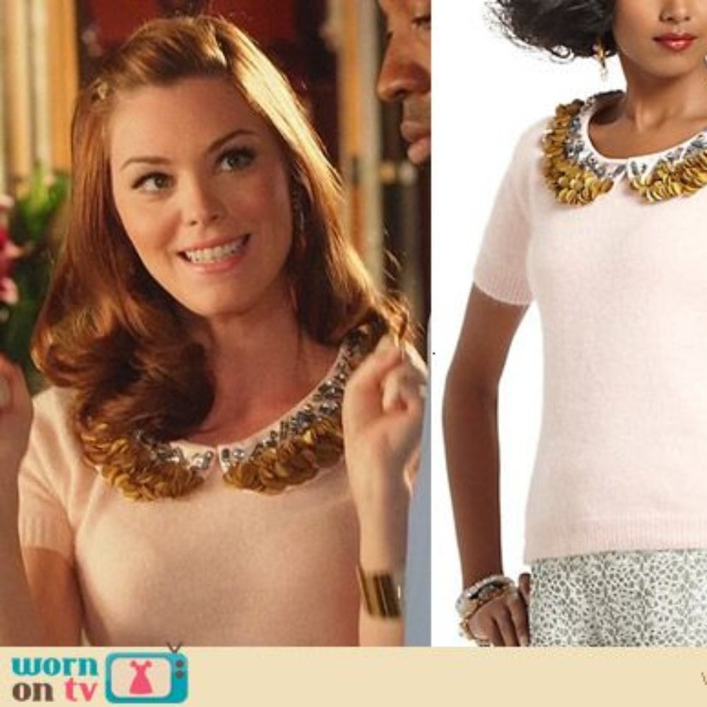 NWT Anthropologie Peter Pan Sequined Sweater